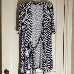 Express zebra print long cardigan
